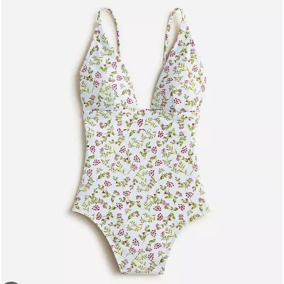 J. Crew White One Piece Swimsuit with Classic Silhouette - Picture 3 of 7